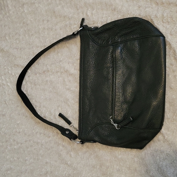 Danier Handbags - DANIER ~Shoulder Bag, Black Genuine Leather